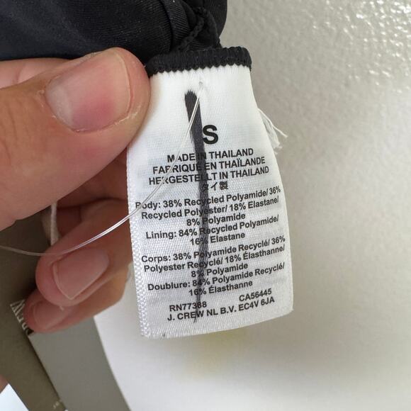 J.Crew Classic Sculpt Lana Bikini Top WMN S Black V-Neck Removable Pads Swimwear - Picture 7 of 9